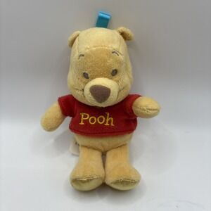 Disney Just Play Winnie‎ The Pooh Mini Plush Squeaky Toy 6" Hanging